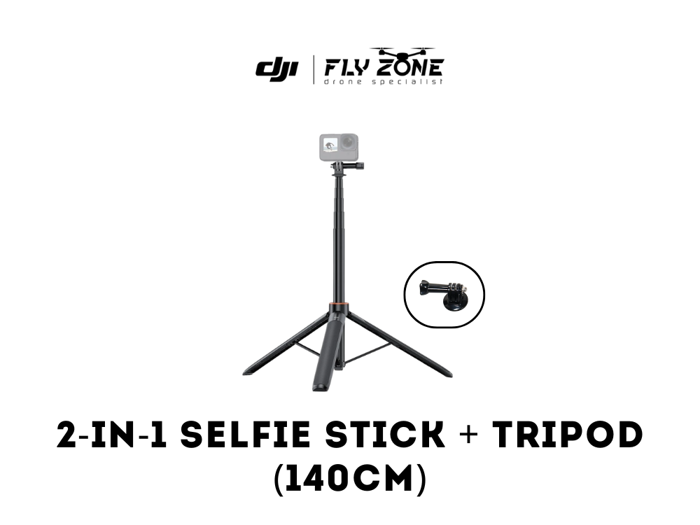 2-in-1 Selfie Stick + Tripod (140cm)